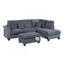 Ensemble de canapé modulaire contemporain gris foncé 3 pièces-410534572