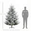 Arbre de Noël artificiel à charnière pin 7,5 pi avec 1218 branches réalistes, base en acier-316049122