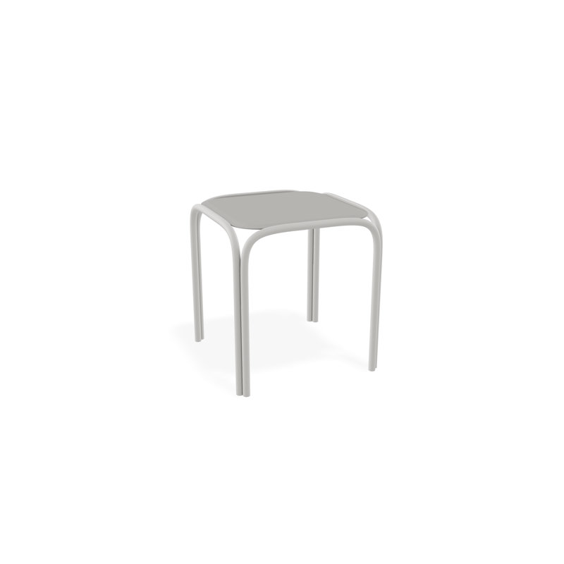 Outdoor Square Side Table, Brown/Snow