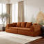 Canapé modulaire Cloud - Canapé incurvé avec repose-pieds et siège moelleux profond, sans assemblage, orange vif-457923182