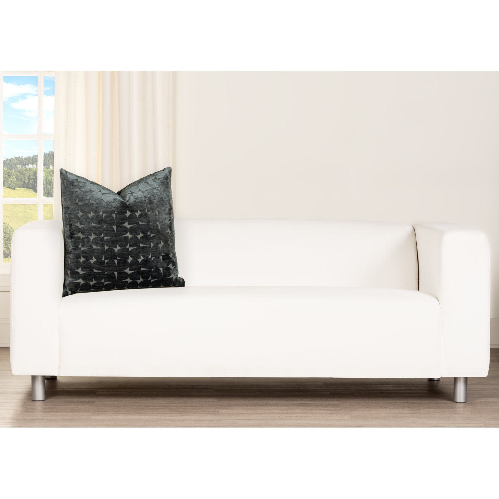 Throw Pillow, Teal, Square 22", Polyester