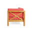Table basse en bois et bois rouge - Tissu d'extérieur style eau avec matériaux, aspect classique