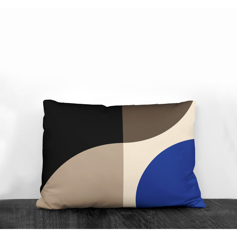 Coussin intérieur / extérieur en polyester filé Yesna, Bleu marine
