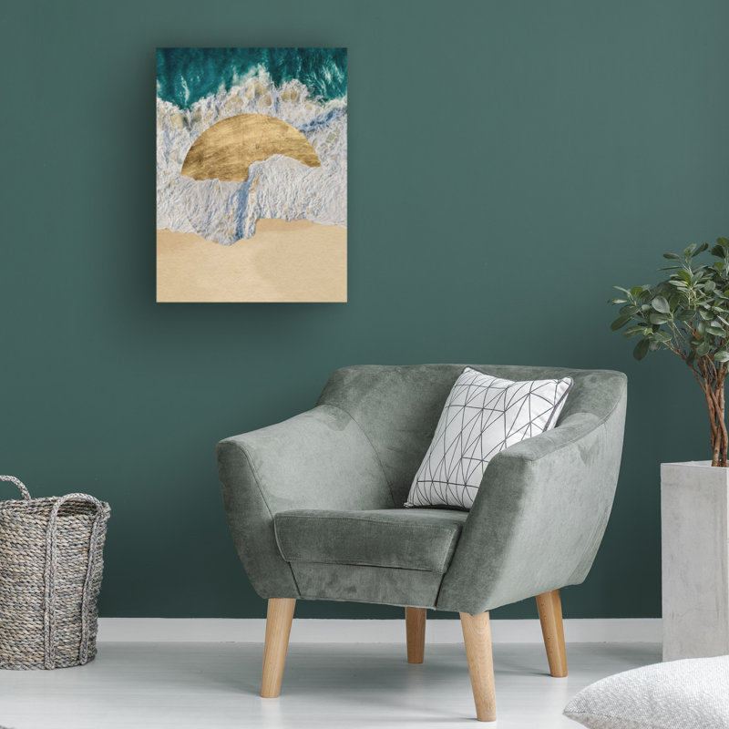 "Breaking Shore I" sur toile, H 47 po x l 35 po