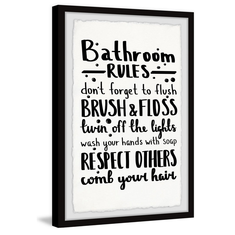 Respect Rules - Single Picture Frame Print, 45cm H x 38cm W x 3.81cm D