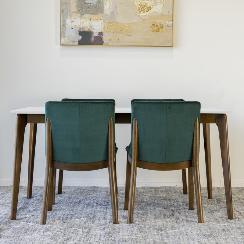 Ensemble repas pour 4 personnes Elenita, Blanc, Vert