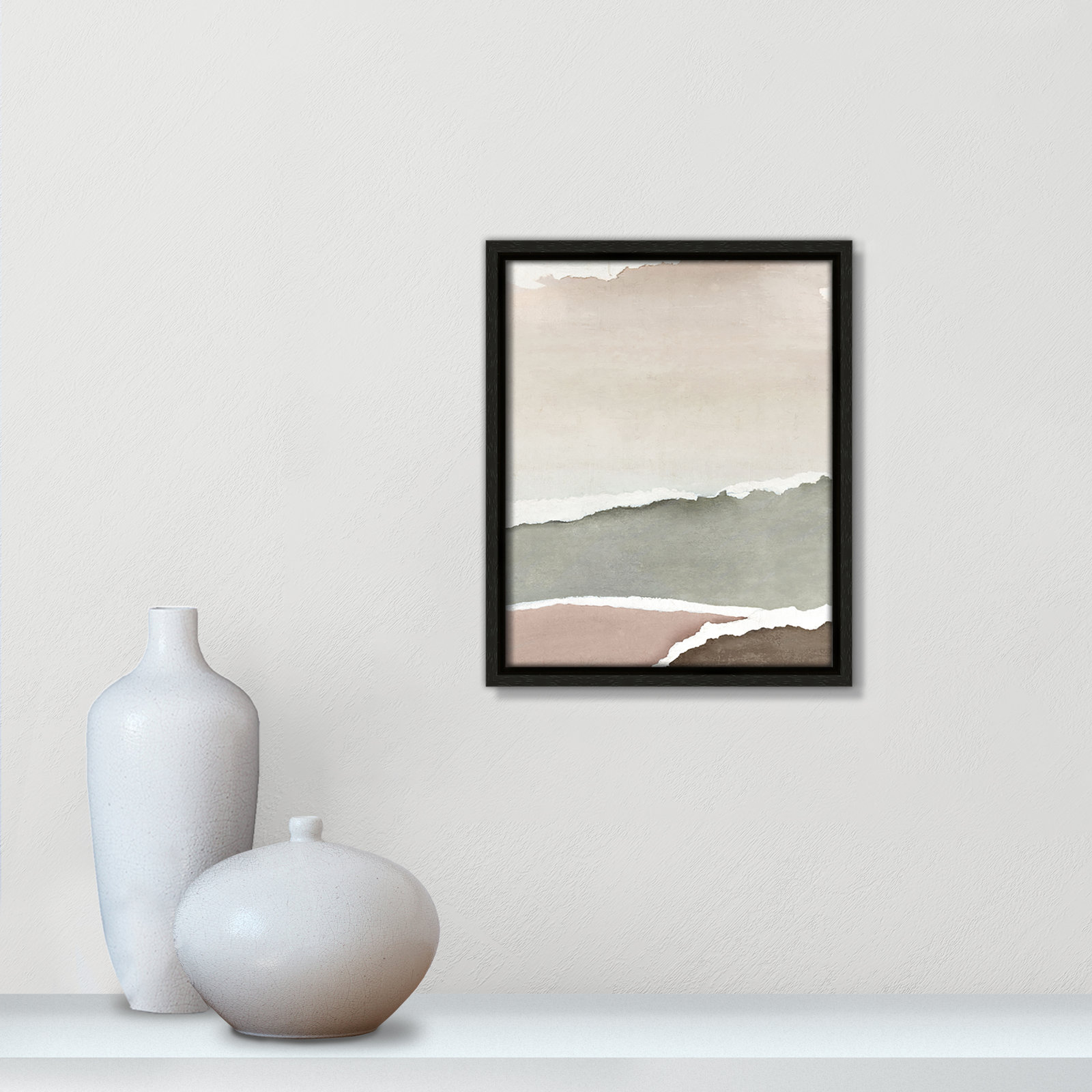 Torn Whispers II Print by Emma Peal, 11.5" H x 9.5" W, Espresso Floater