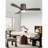 42.5" 3 - Blade Dimmable LED Light Standard Ceiling Fan with Remote Control and Light Kit Included
