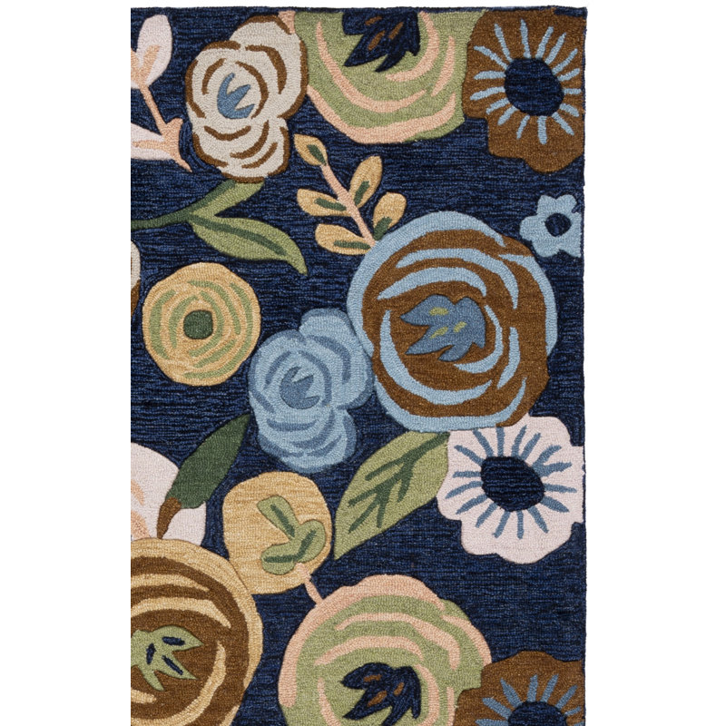 Jardin 764 Hand Tufted 80% Wool; 20% Cotton Floral Rug, Rectangle 9' x 12'