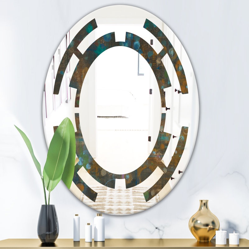 Miroir mural Space Dots on Glass III, H 31,5 po x l 23,7 po