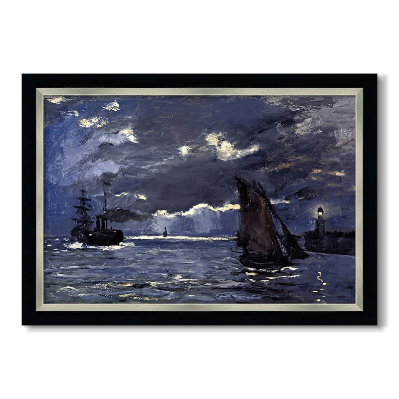 Un paysage marin, expédition au clair de lune, 1864 - Claude Monet - Toile encadrée sur mesure, 29 x 41, Non
