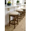 Archon Upholstered Stool with Solid Wood Frame