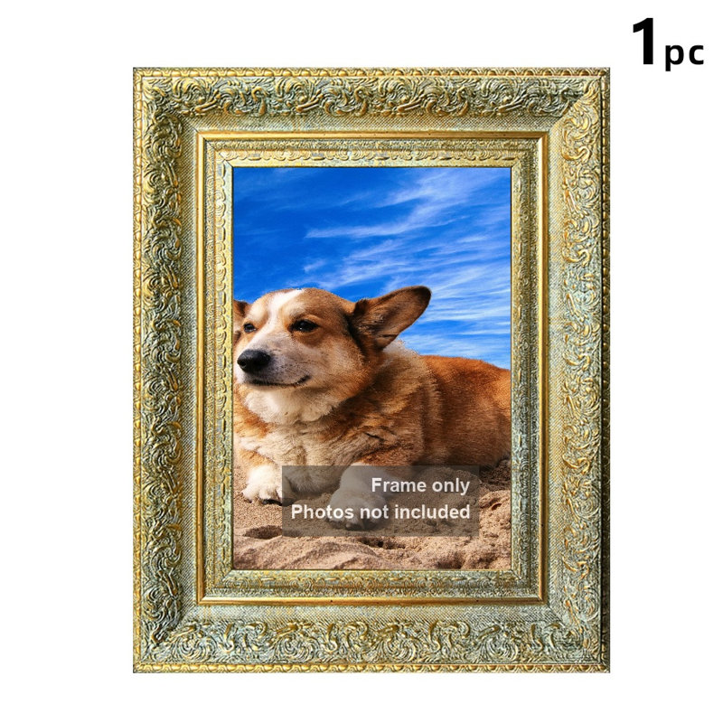 11" x 14" Antique Gold 1PC Portrait Picture Frame for Everyday Photo Display, 11" W x 14" H, Antique Gold, 1
