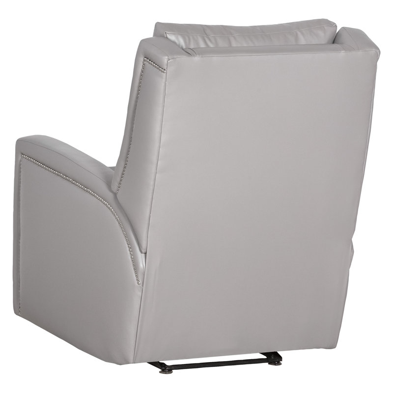Drake 29" Wide Genuine Leather Standard Recliner, 1183 Dove, Manual, Glider