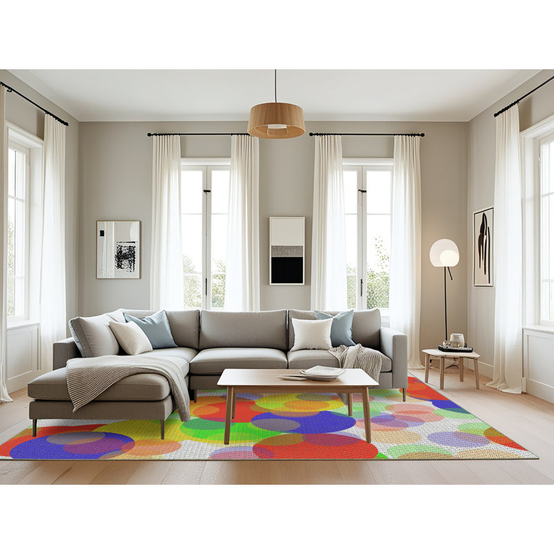 Tapis rouge à pois Colbert, Rectangle 8 pi x 12 pi