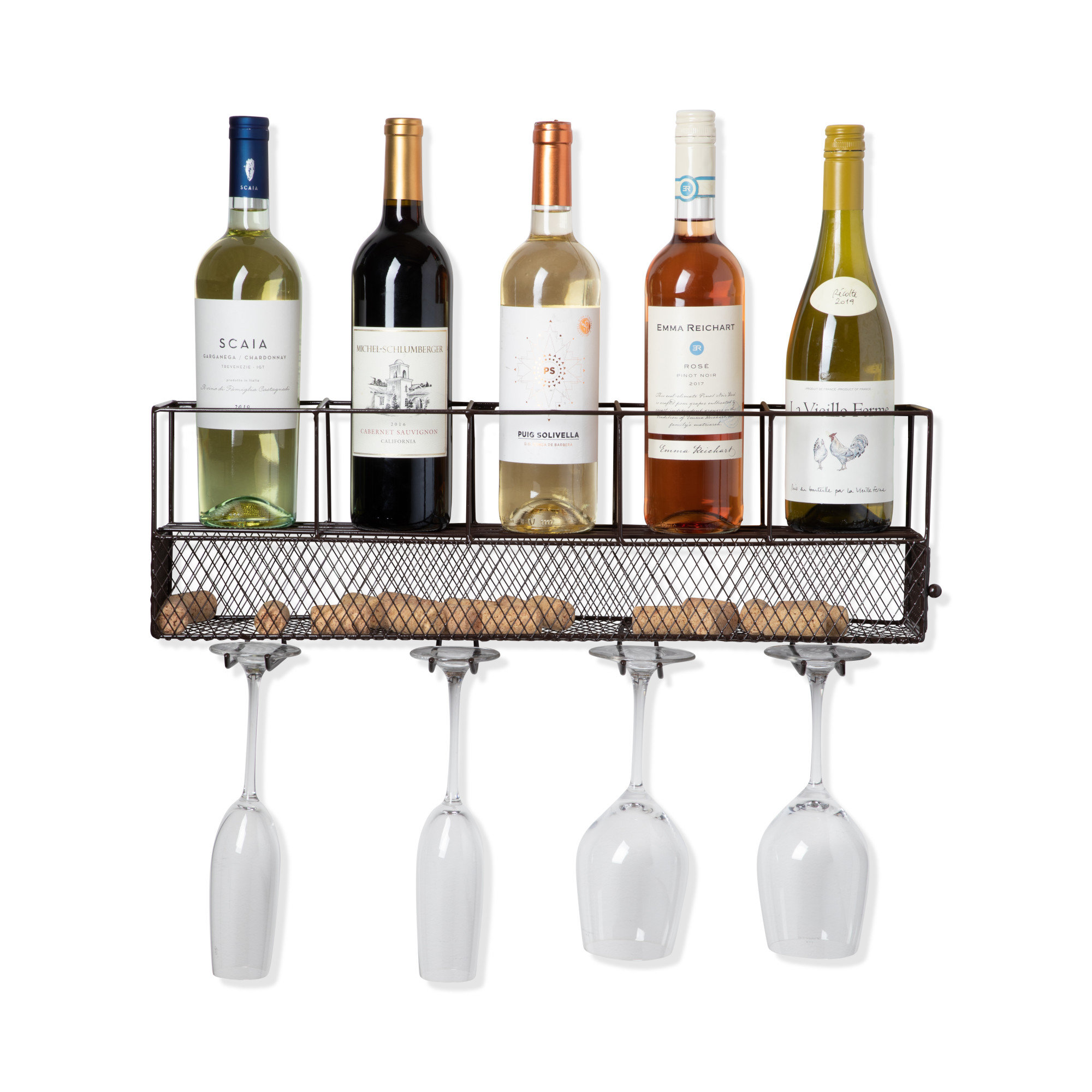 True Wall Mounted Wire Wine Shelf and Cork Cage & Reviews Wayfair