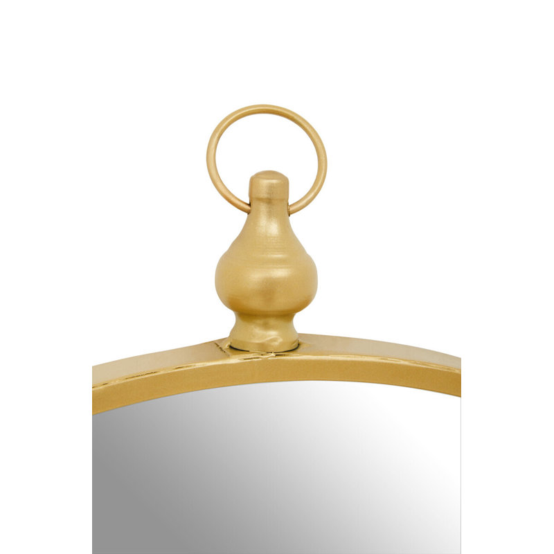 Alfons Metal Round Mirror, Gold, 62 x 55 cm