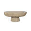 Table basse ovale avec piédestal arrondi