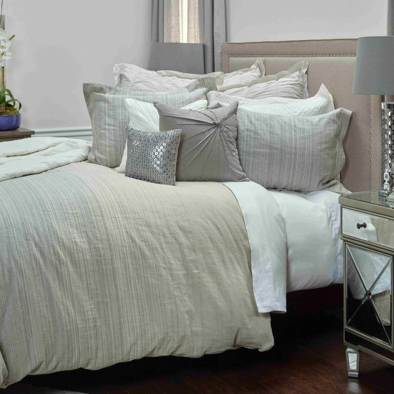 Sebastian 100% Linen Striped Sham Set, Standard