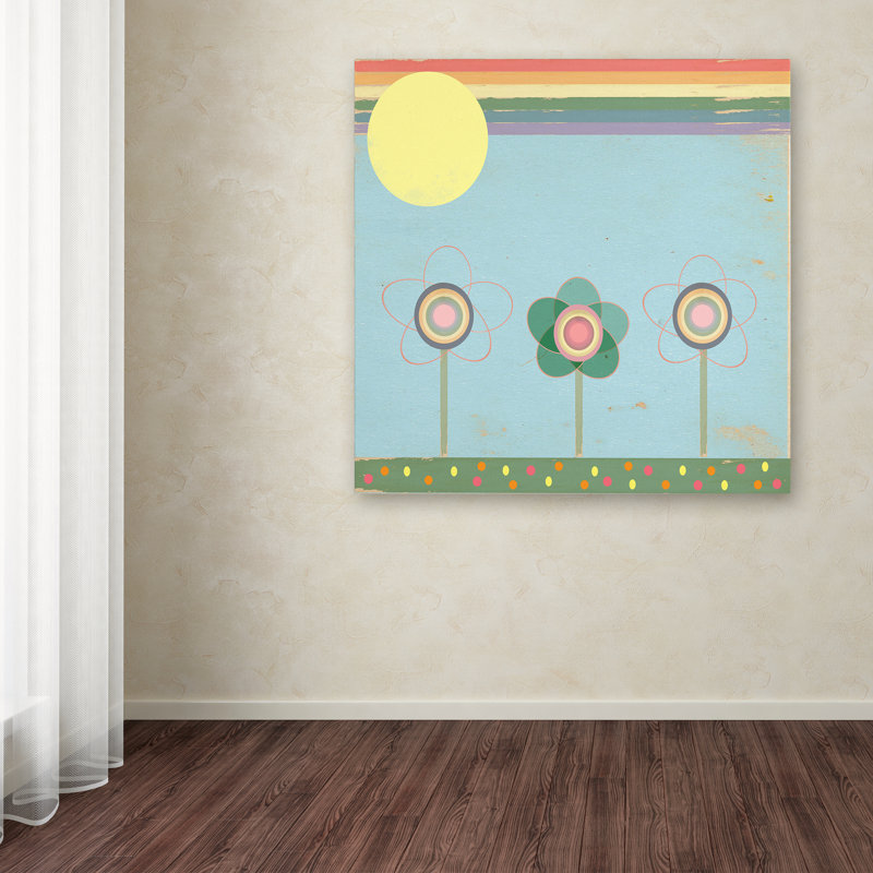 «Wildflowers In The Sun», art sur toile, H 14 po x l 14 po