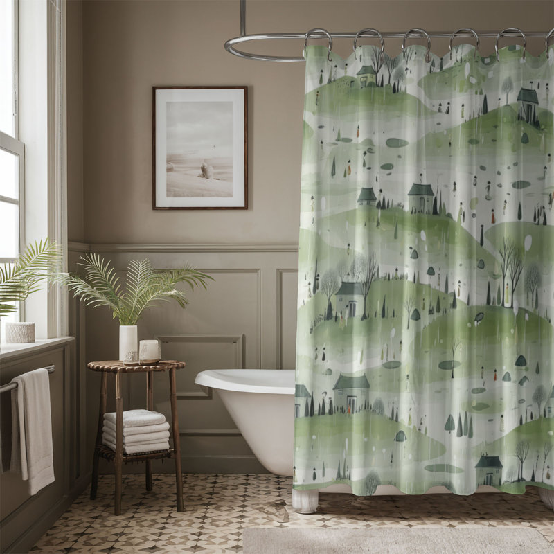 Rainy Sanctuary - Premium Shower Curtain, 74"H x 71"W