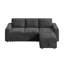 Canapé-lit modulaire en forme de L Hoelscher avec rangement gris-361050149