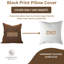 Fabcline Home Essentials - Housse de coussin élégante et unie, brun-109666281