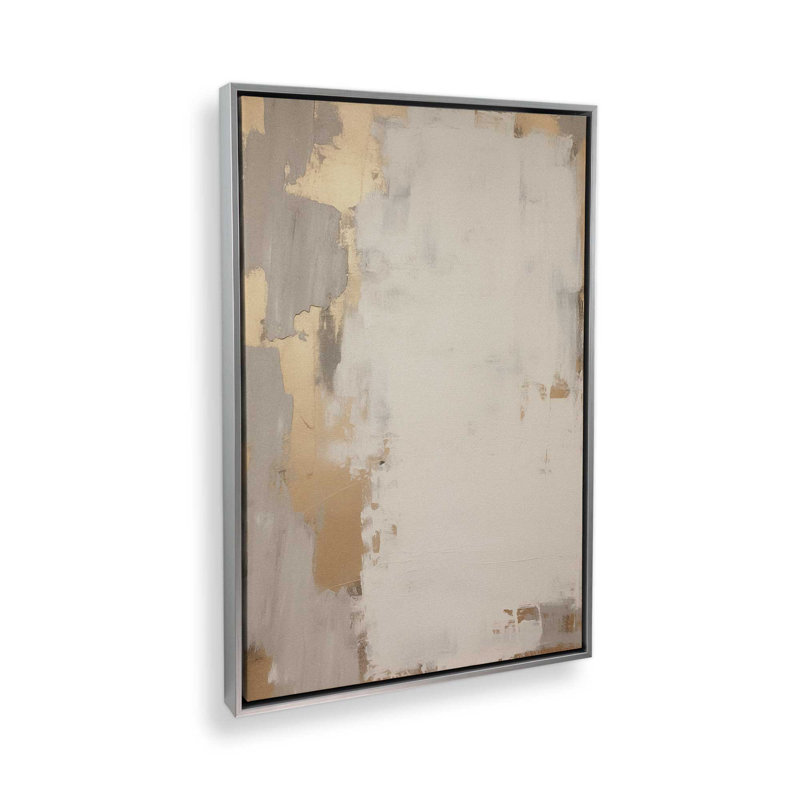 Toile roulée Golden Haze II, H 30,75 po x l 20,75 po x P 1,75 po, Cadre flottant en chrome poli