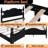 Modern Rustic Solid Wood Platform Bed with Durable Slat Support-437724205-437724206