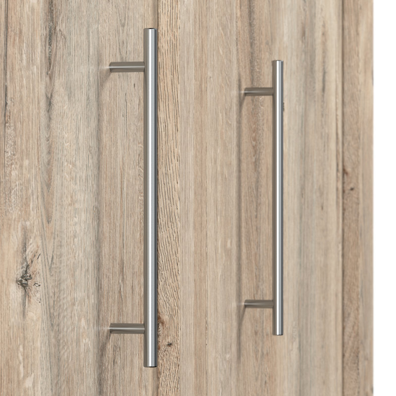 Arlex Storage Murphy Bed, Queen, Rustic Brown