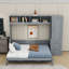 Lit escamotable en bois avec 2 tablettes et 2 tiroirs Tandie-1660981312-1660981313