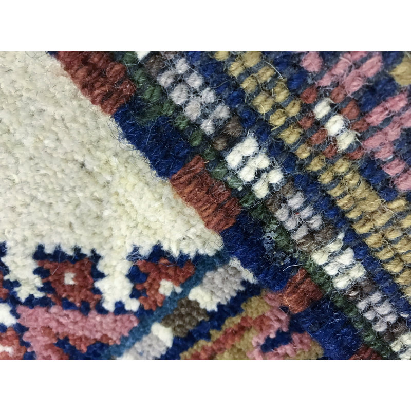 Hand-Knotted High-Quality Blue Area Rug, Rectangle 5'10" x 8'8"