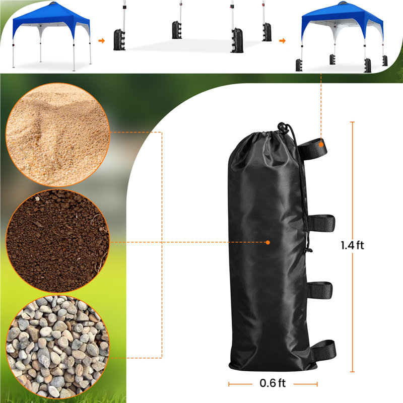 8 pi L 8 pi. D auvent extérieur en acier robuste, Bleu