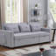 Canapé-lit convertible 79,75 po en lin gris clair avec poche latérale