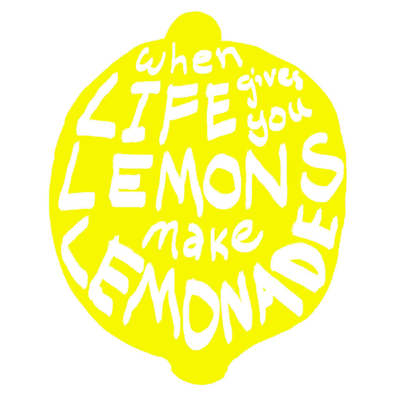Quand la vie vous donne des citrons - impression sur toile tendue, H 20 po x l 20 po