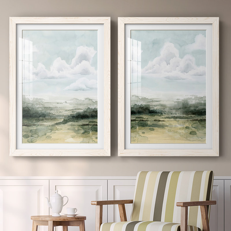 «Valley High Highlight I», reproduction encadrée prête à être accrochée, Blanc, H 27,5 po x l 75 po x P 1,5 po
