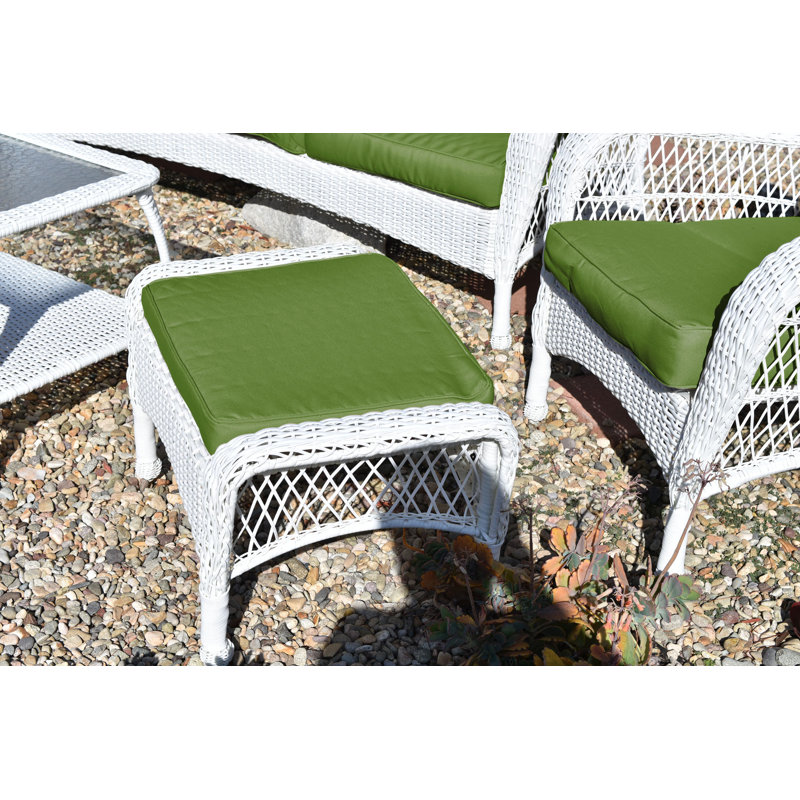 Herrin 5 - Person Patio Conversation Set with Cushions, Hunter Green, White