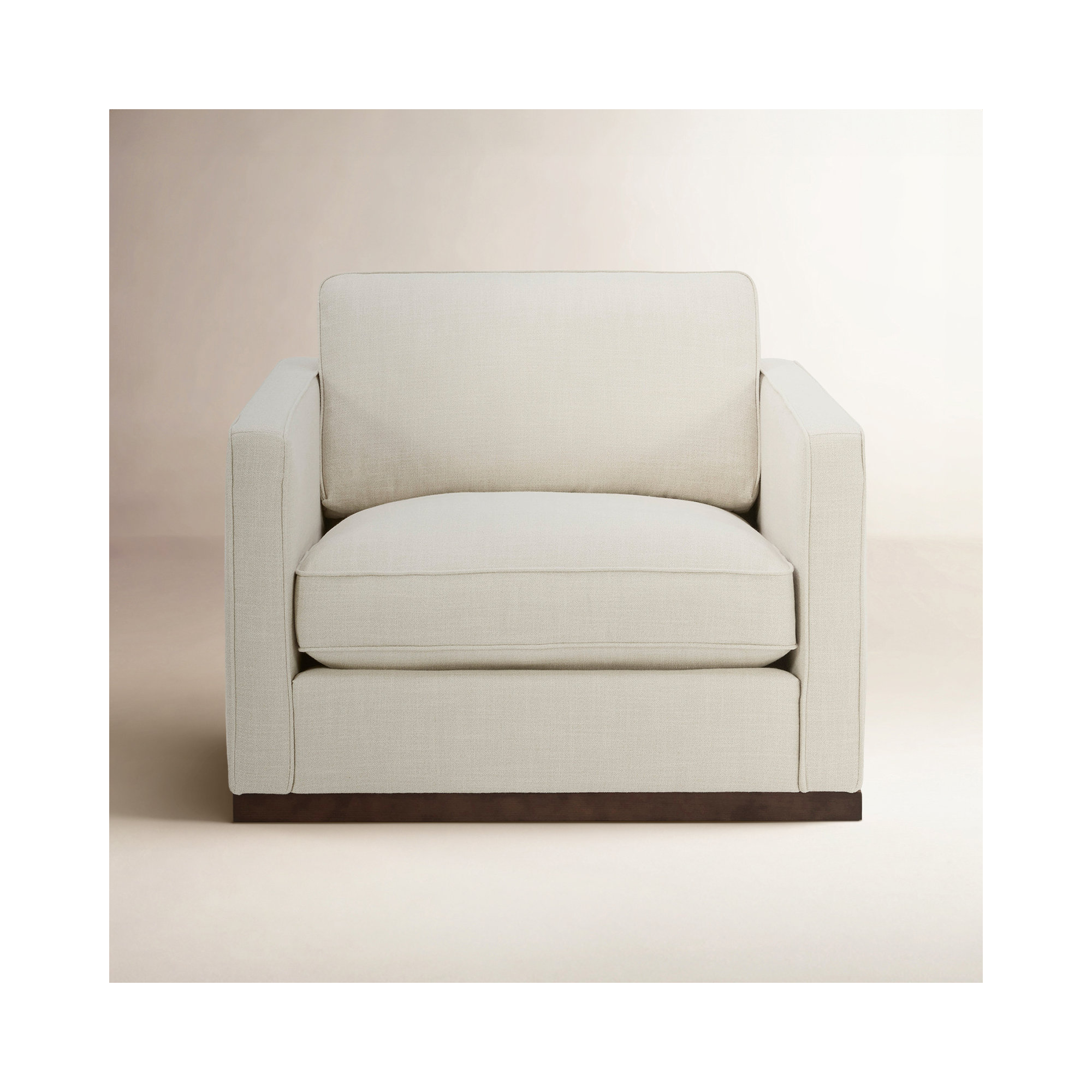 Bobbi 41'' Wide Upholstered Armchair, Effie Linen Performance Linen