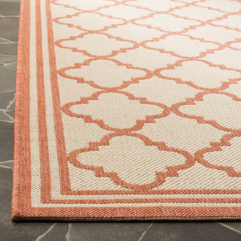 Ferrill Linden 100 Performance Geometric Indoor/Outdoor Area Rug, Rectangle 5'3" x 7'6"