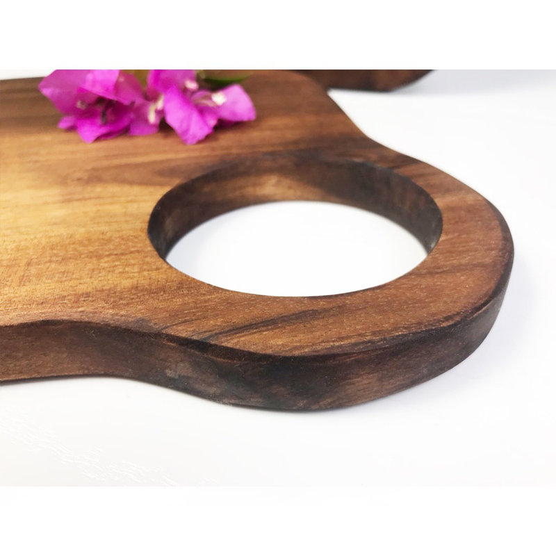 Planches à découper en bois d'acacia pour cuisine 19,4 po