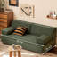 Coussin en velours côtelé vert