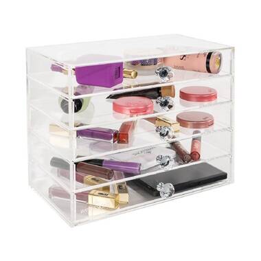 Clear Acrylic Cosmetic Cube Makeup Organizer With 7-drawers -   Makeup  storage organization, Acrylic organizer, Makeup organization