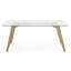 Hadley Oak Rectangular Glass Top Dining Table with Wood Base-25853259