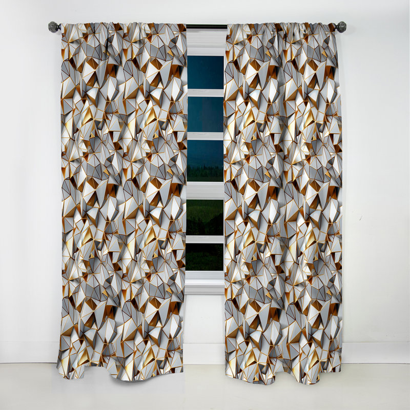 Nana - Abstract Marble Curtain - Blackout Marble Curtain - 1 Panels, 52" W x 63" L