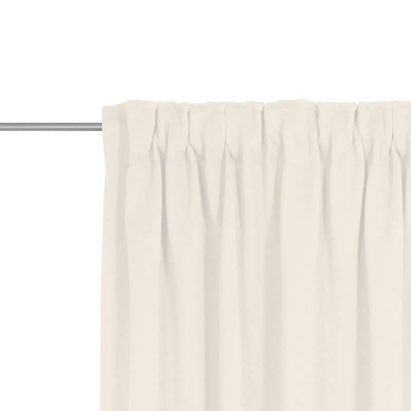 Newbury Room Darkening Single Curtain Panel, 130cm Width x 365cm Drop, Cream