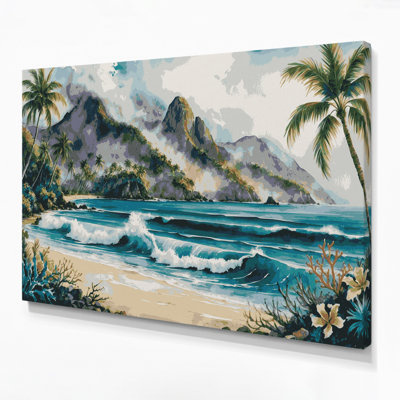 Art mural sur toile brun avec cités en Guadeloupe