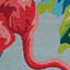 Tapis d'extérieur fabriqué à la main multicolore bleu flamants Wallingford-22933684
