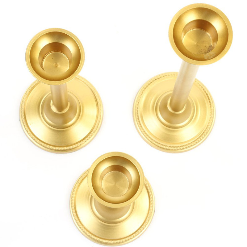 Ensemble de chandelles en métal 3 pièces