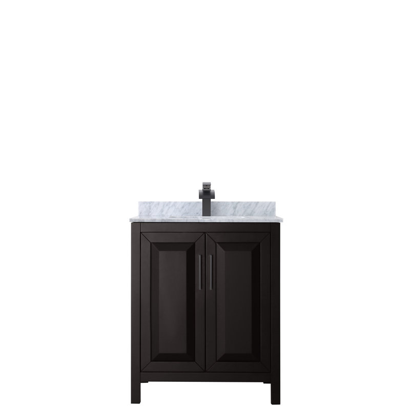 Daria 30'' W Single Vanity, Dark Espresso, Matte Black