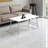 Angelea Rectangulr White Finish Coffee Table With Silver Metal Leg, 17.77" H X 39.75" W X 19.72" D